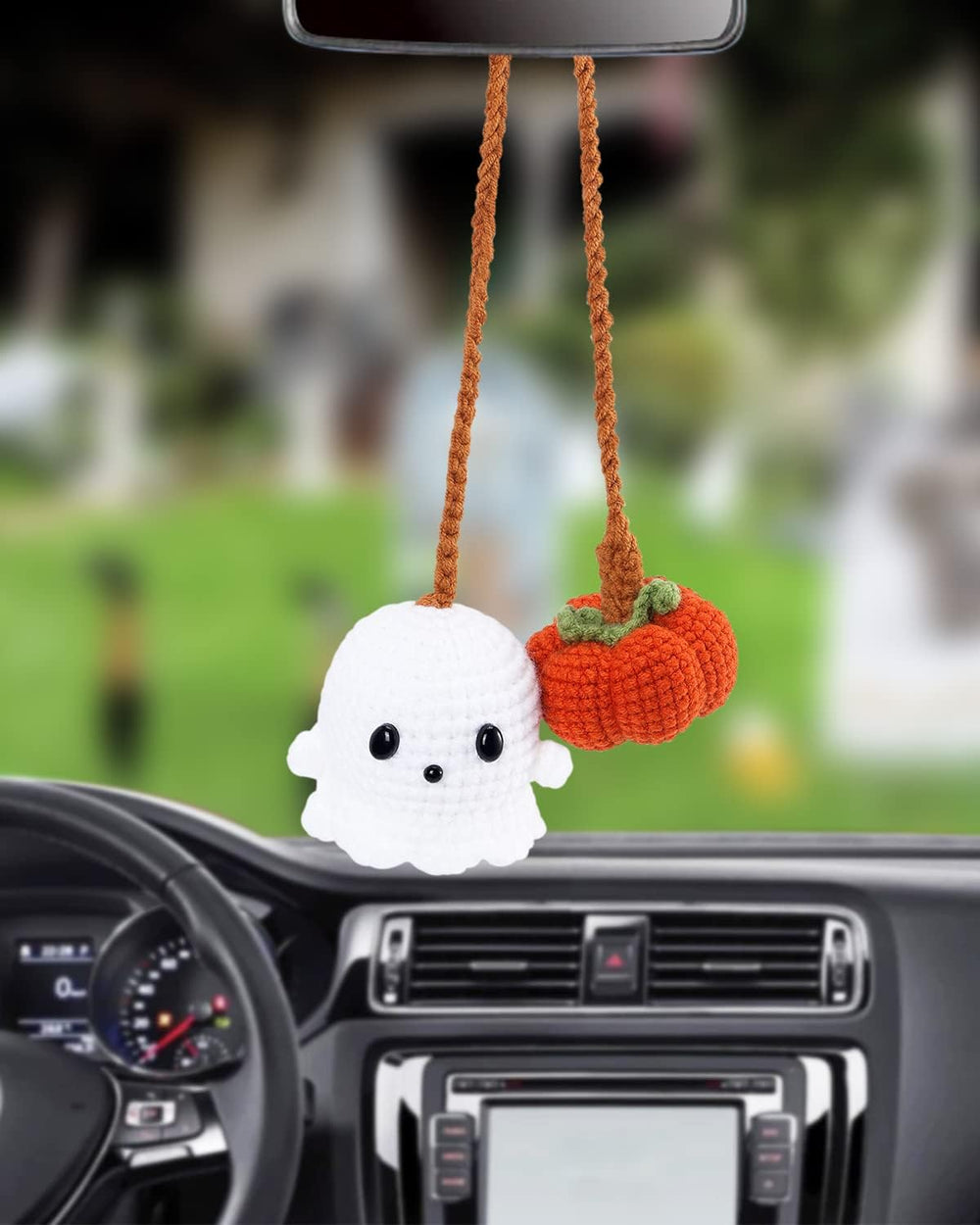 Crochet Ghost Mirror Charm