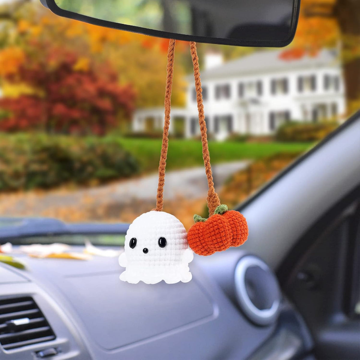 Crochet Ghost Mirror Charm