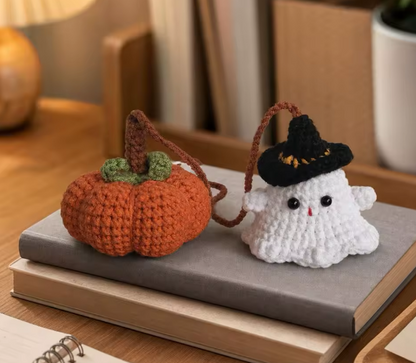 Crochet Ghost Mirror Charm