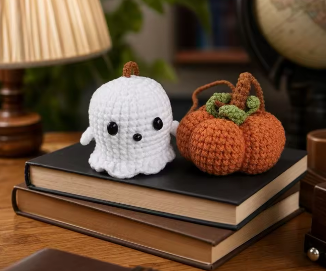 Crochet Ghost Mirror Charm