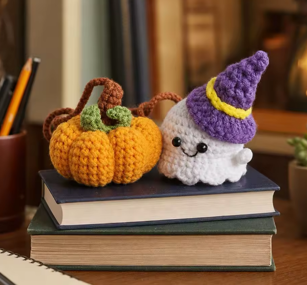 Crochet Ghost Mirror Charm