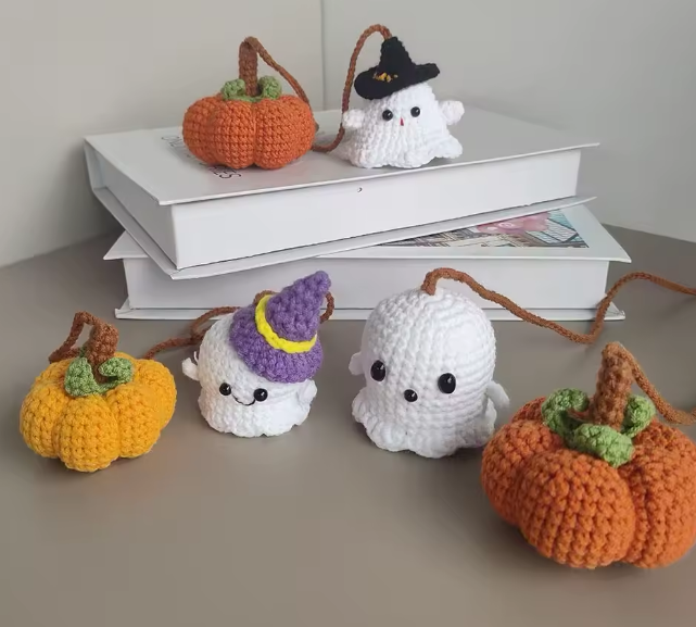 Crochet Ghost Mirror Charm